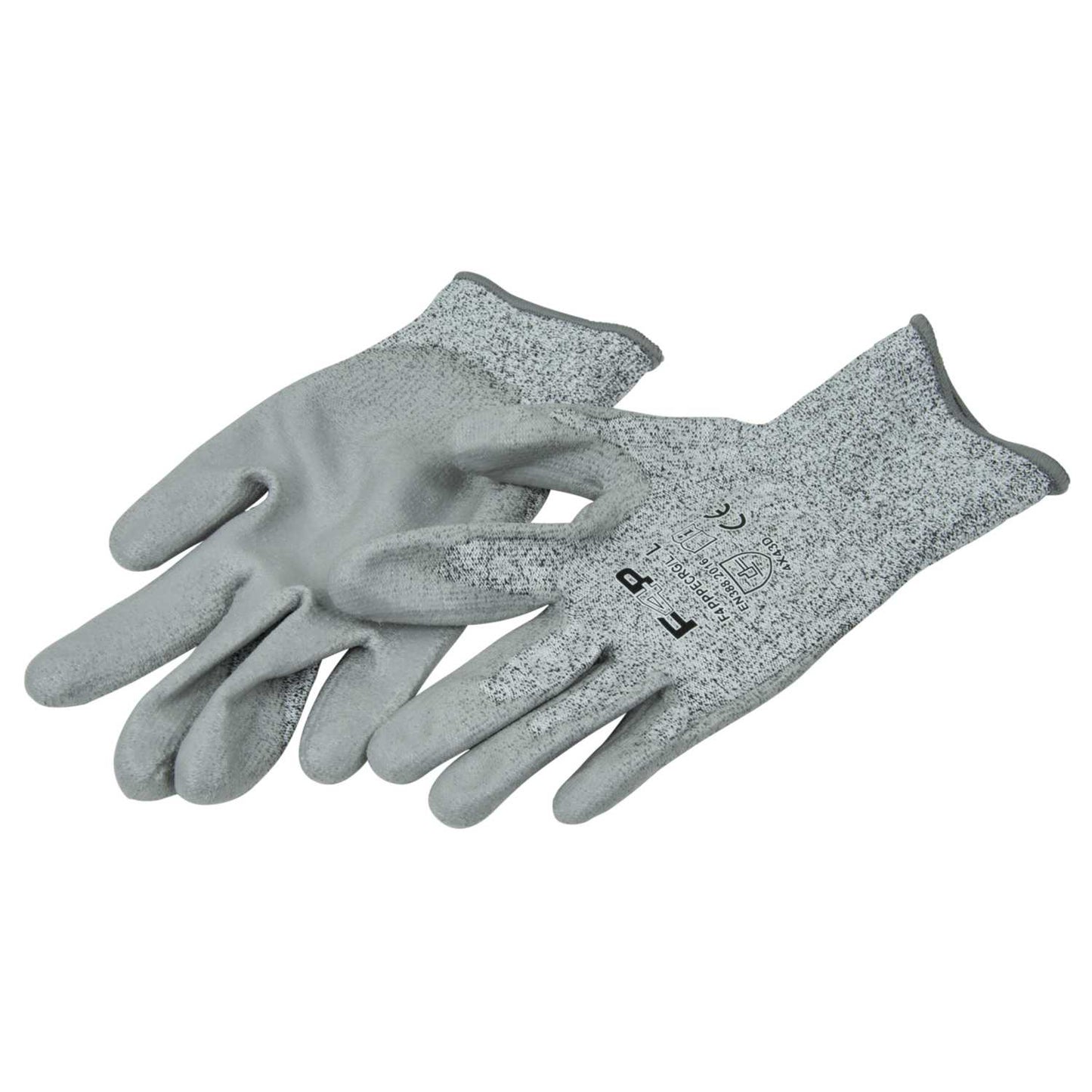 F4P Large Cut Resistant Work Gloves Grey