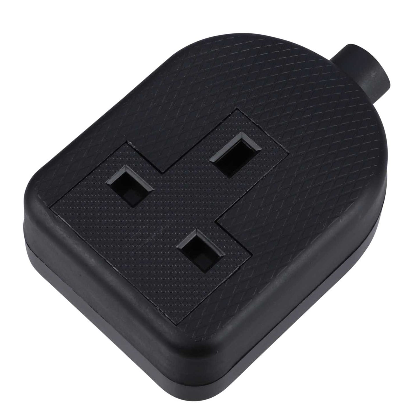 F4P 13A 1 Gang Rubber Trailing Socket Black