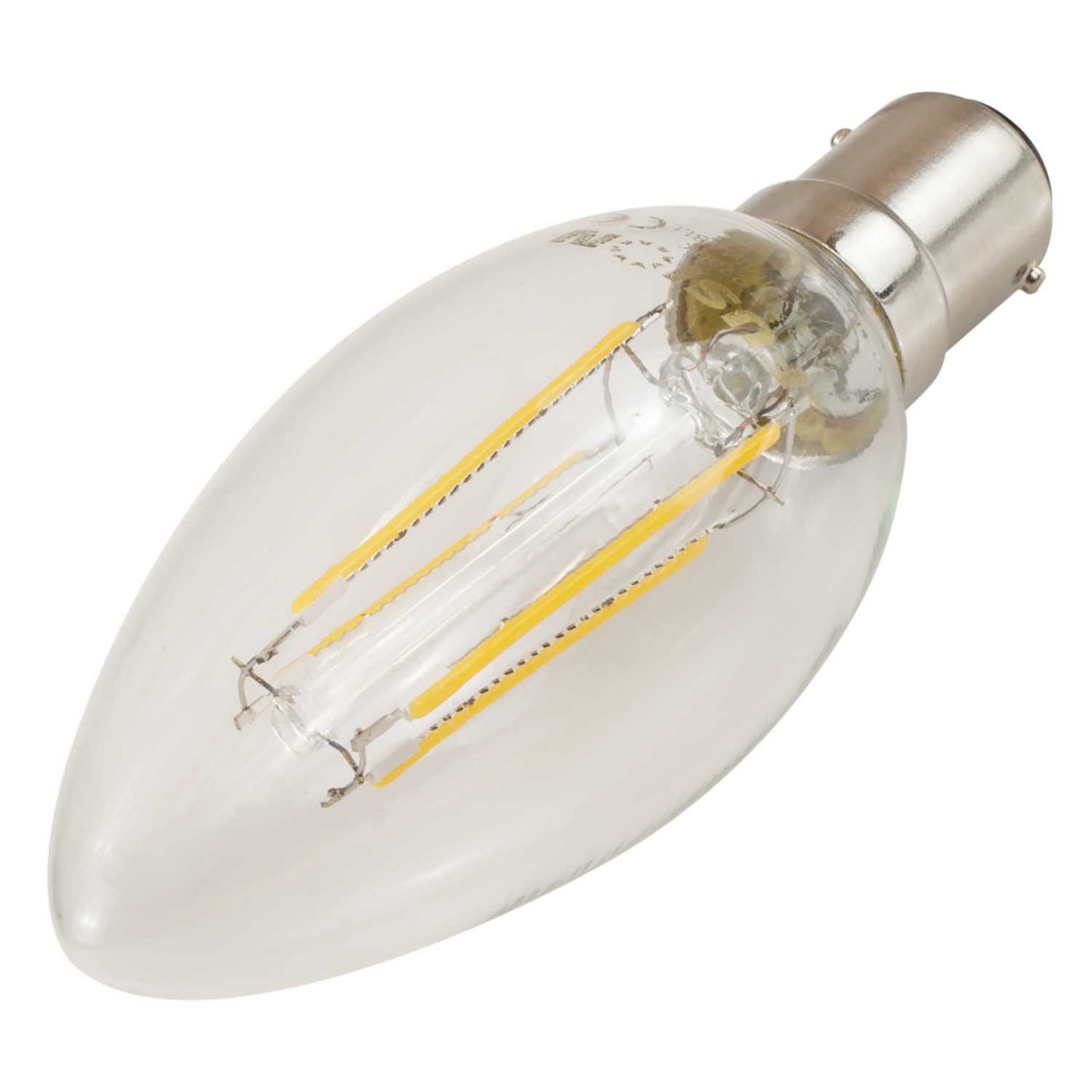 Fusion 2W LED SBC Filament Candle Lamp 2700K