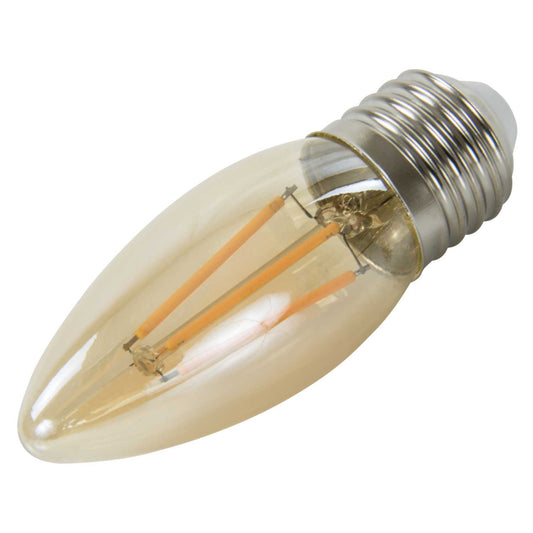 Fusion 4W ES LED Dimmable Filament Vintage Candle Lamp Amber 2200K
