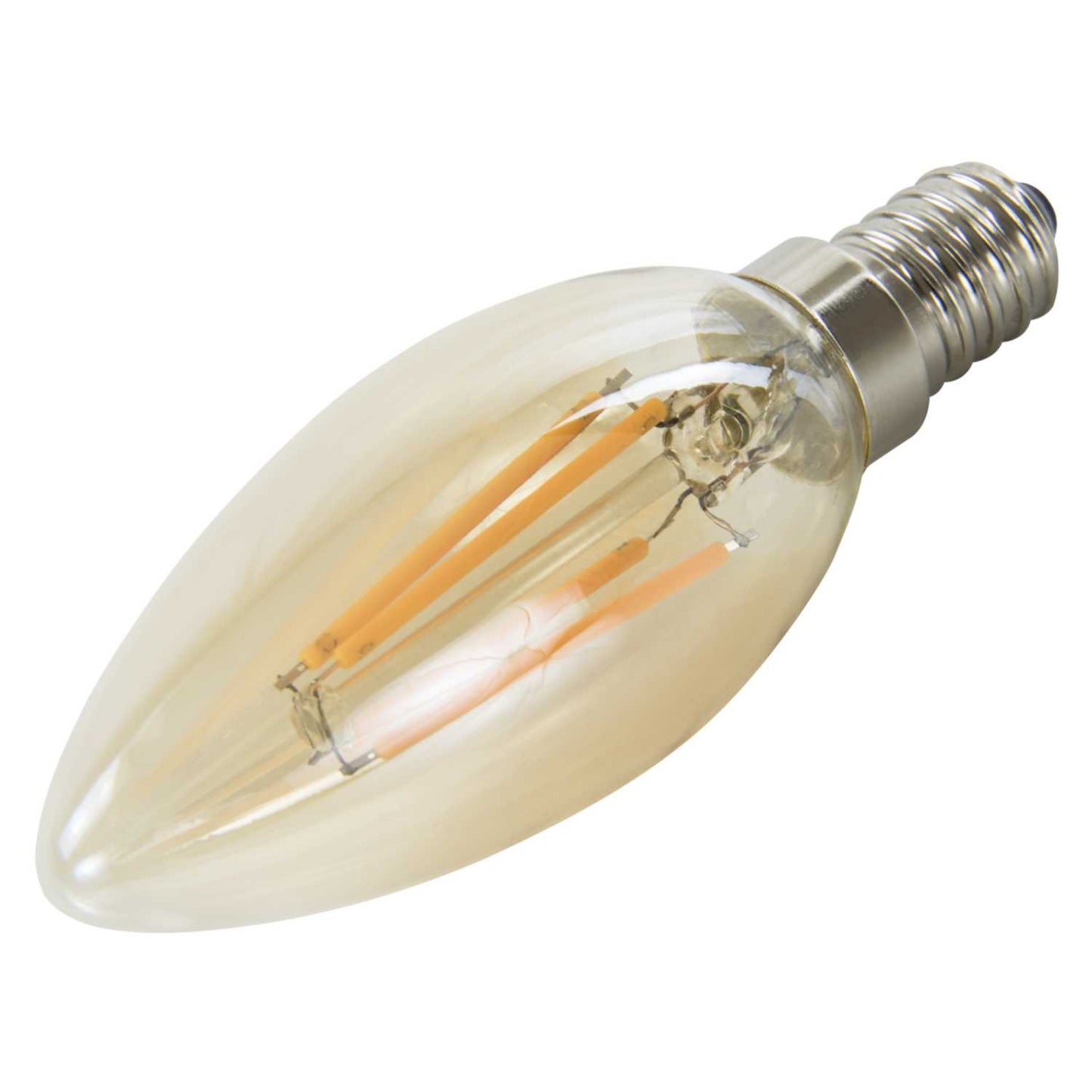 Fusion 4W SES LED Dimmable Filament Vintage Candle Lamp Amber 2200K