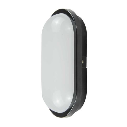 Fusion 10W LED Oval Orbit Bulkhead Black / Opal 4000K