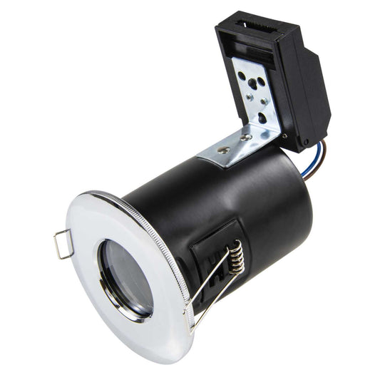 Fusion 50W GU10 Fire Rated Downlight IP65 Polished Chrome
