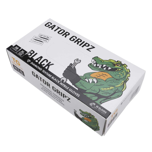 Tough Glove X Large Gator Gripz Nitrile Gloves Black (Pack of 50)