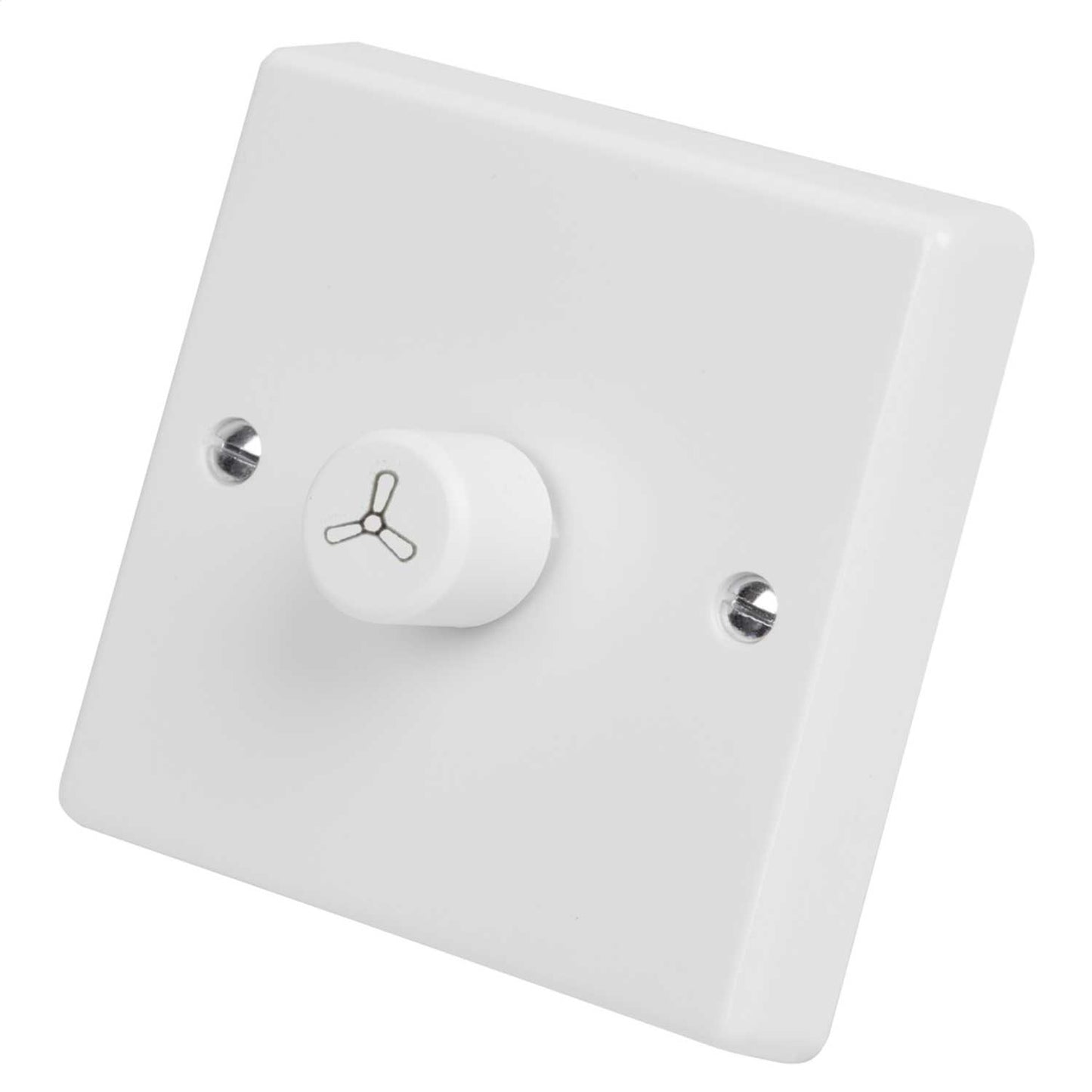 Varilight 250W 1 Way Rotary Fan Regulator White Knob