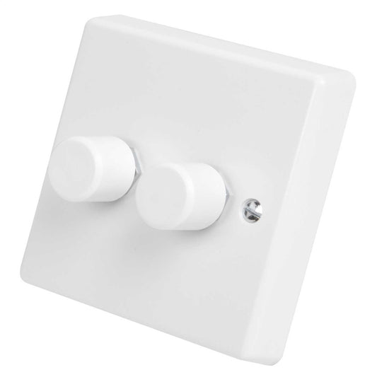 Varilight 2 x 400W 2 Way Rotary Dimmer Switch