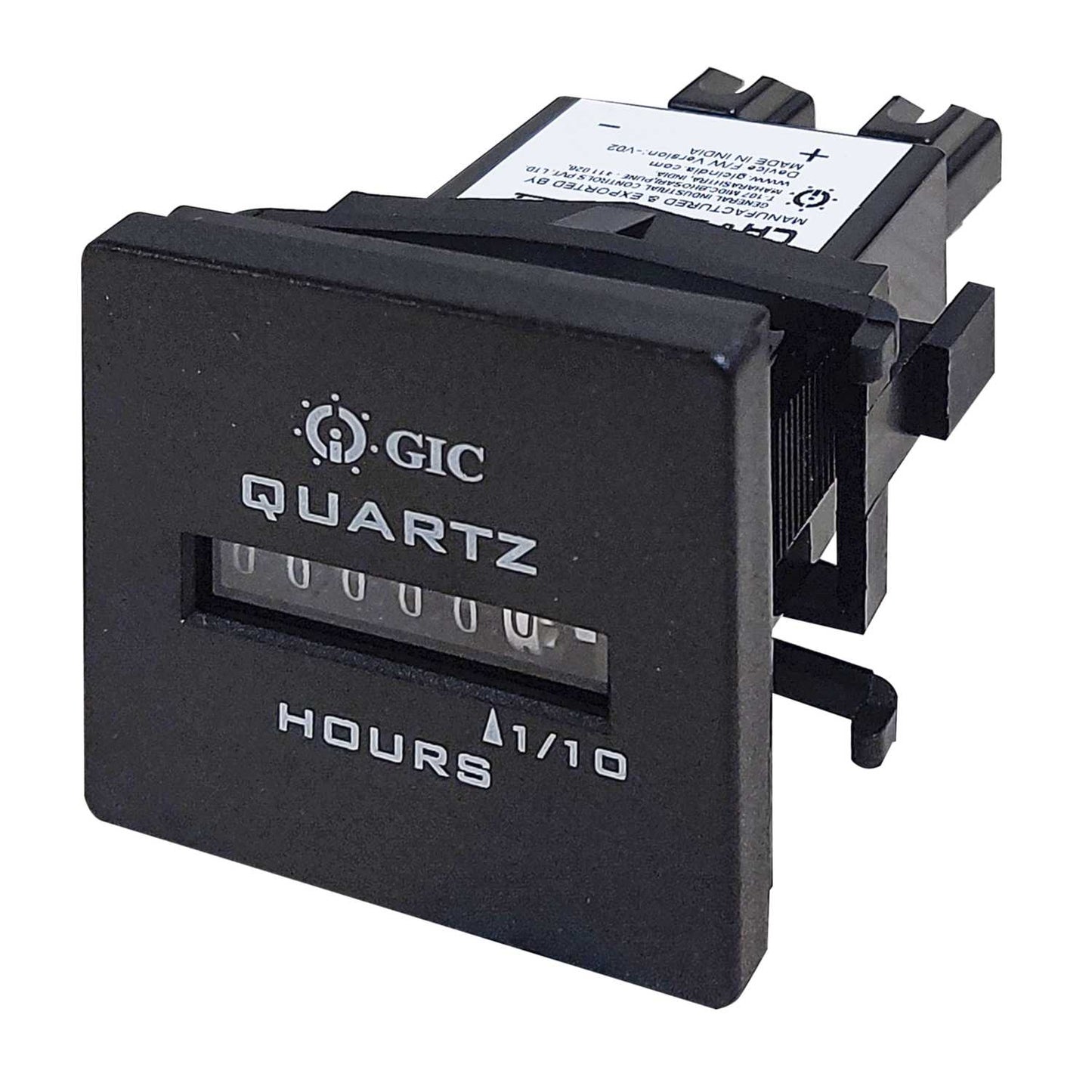 GIC 10 to 80V DC Hours Run / Elapsed Time Panel Mounted Counter