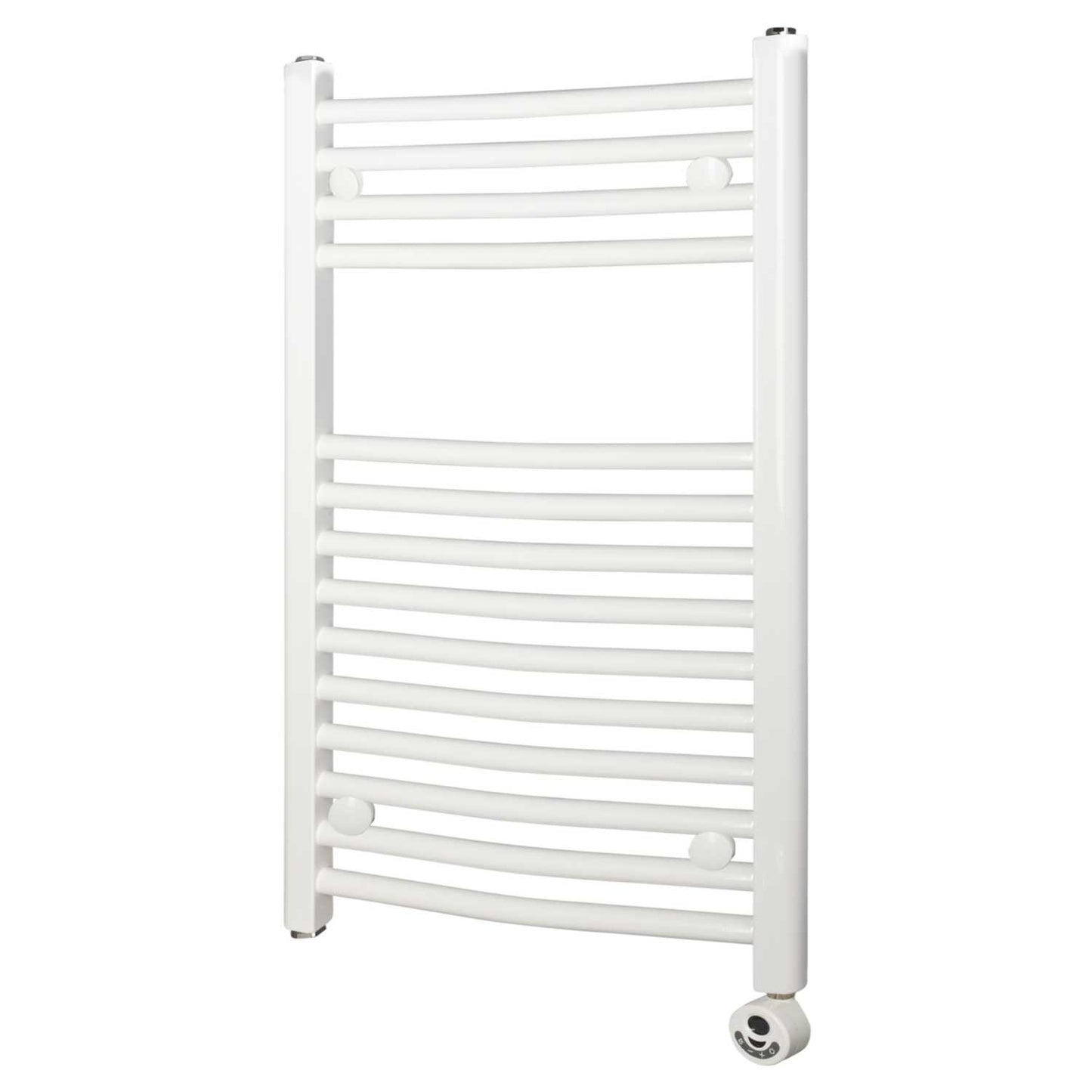 Levante 150W Thermostatic Electric Towel Rail Ladder Style Curved White