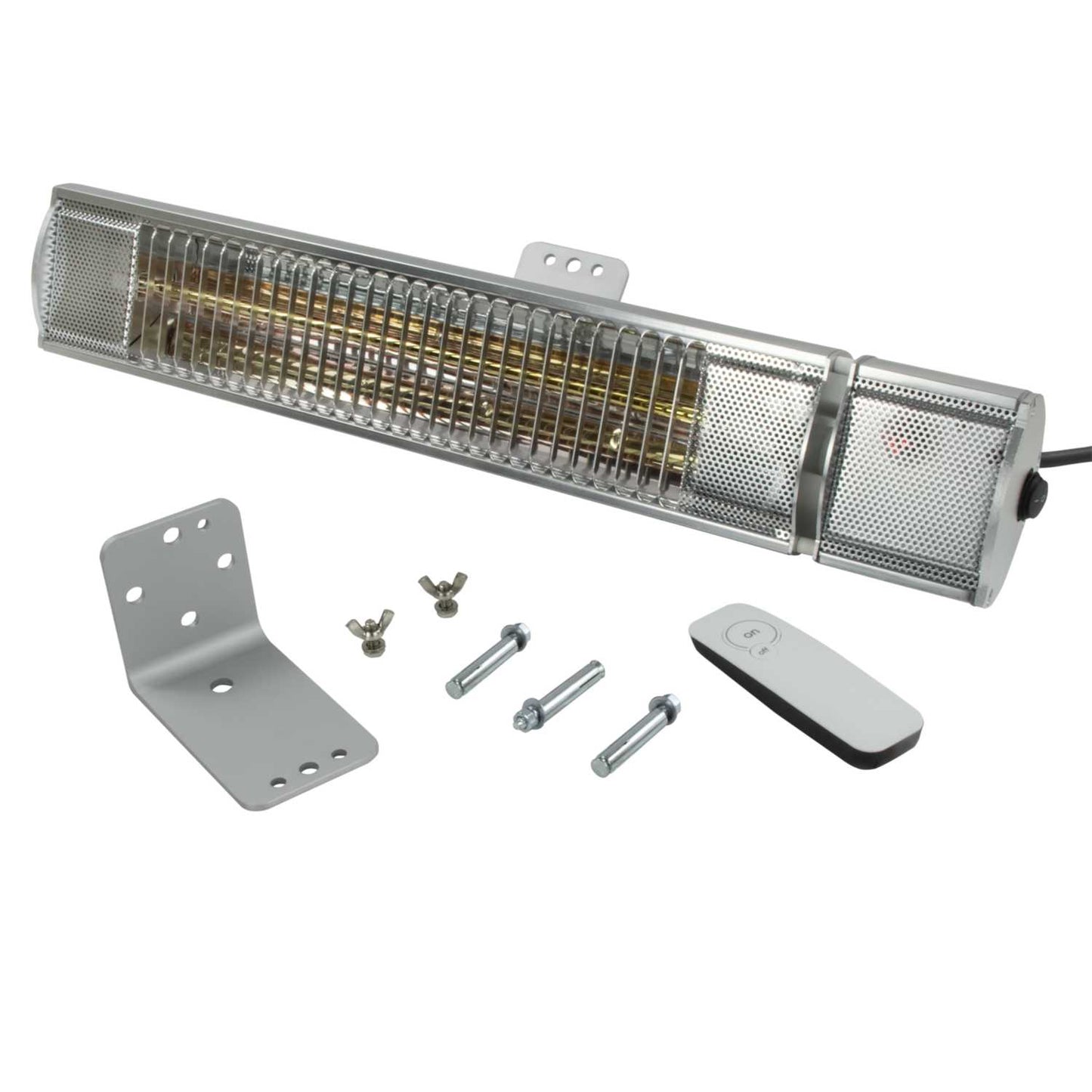 Levante 2.2kW Quartz Heater with Remote Silver