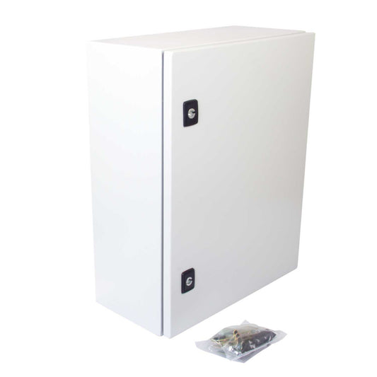 MCG 500mm x 400mm x 200mm Steel Enclosure with Mounting Plate IP66