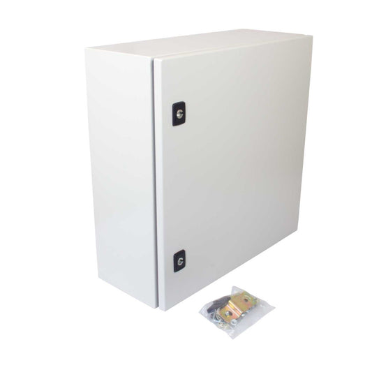 MCG 500mm x 500mm x 200mm Steel Enclosure with Mounting Plate IP66