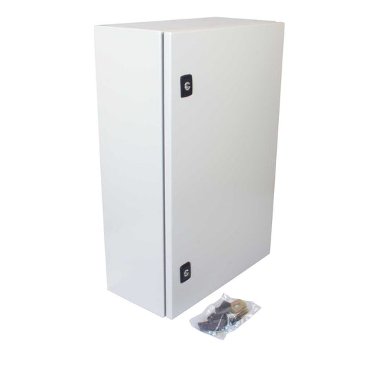 MCG 600mm x 400mm x 200mm Steel Enclosure with Mounting Plate IP66