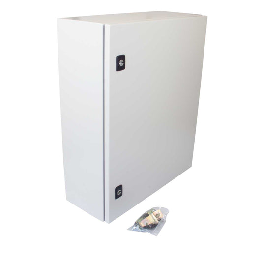 MCG 600mm x 500mm x 200mm Steel Enclosure with Mounting Plate IP66