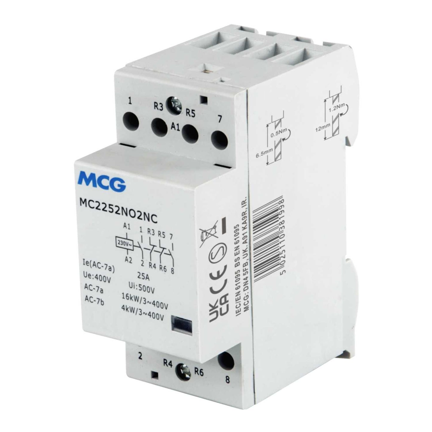 MCG 25A 4P 2 Mod 2 NO 2NC Modular Contactor