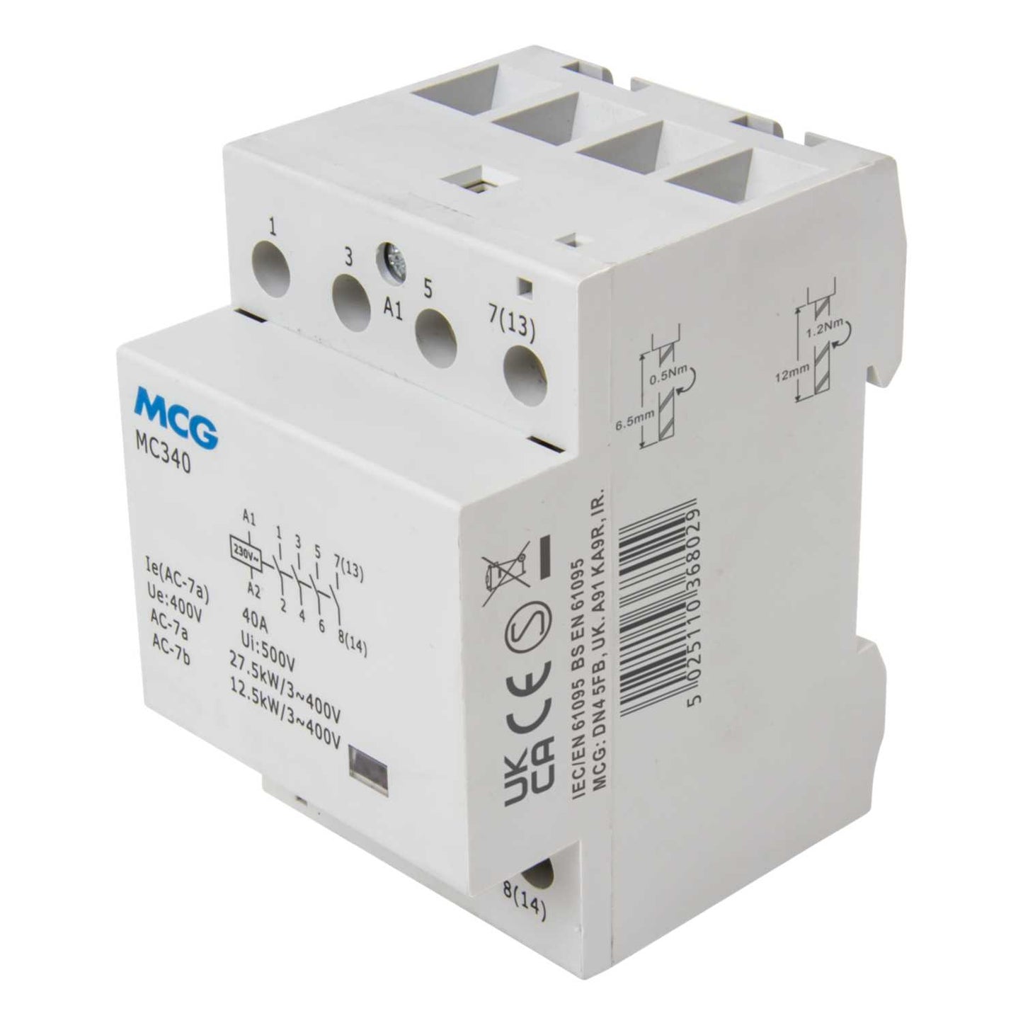 MCG 40A 4P 3 Mod 4 NO Modular Contactor