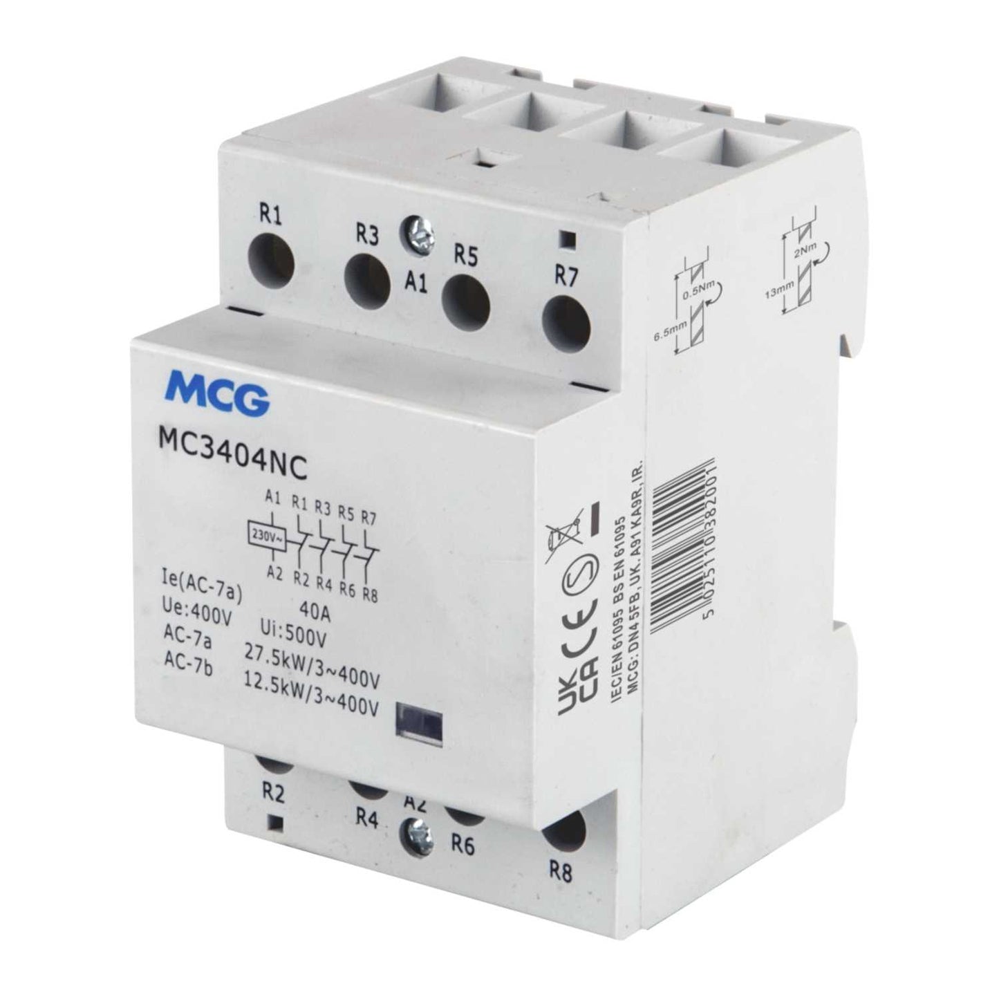 MCG 40A 4P 3 Mod 4 NC Modular Contactor