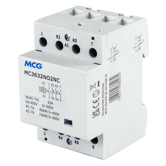 MCG 63A 4P 3 Mod 2 NO 2NC Modular Contactor