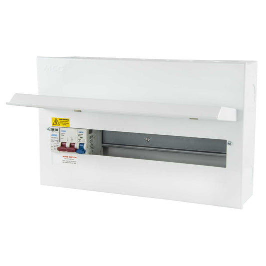 MCG 14 Way 100A Isolator Incomer Metal Clad Consumer Unit Pre-Wired SPD
