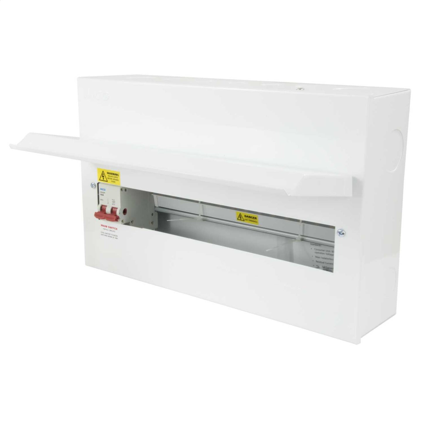 MCG 16 Way 100A Isolator Incomer Metal Clad Consumer Unit