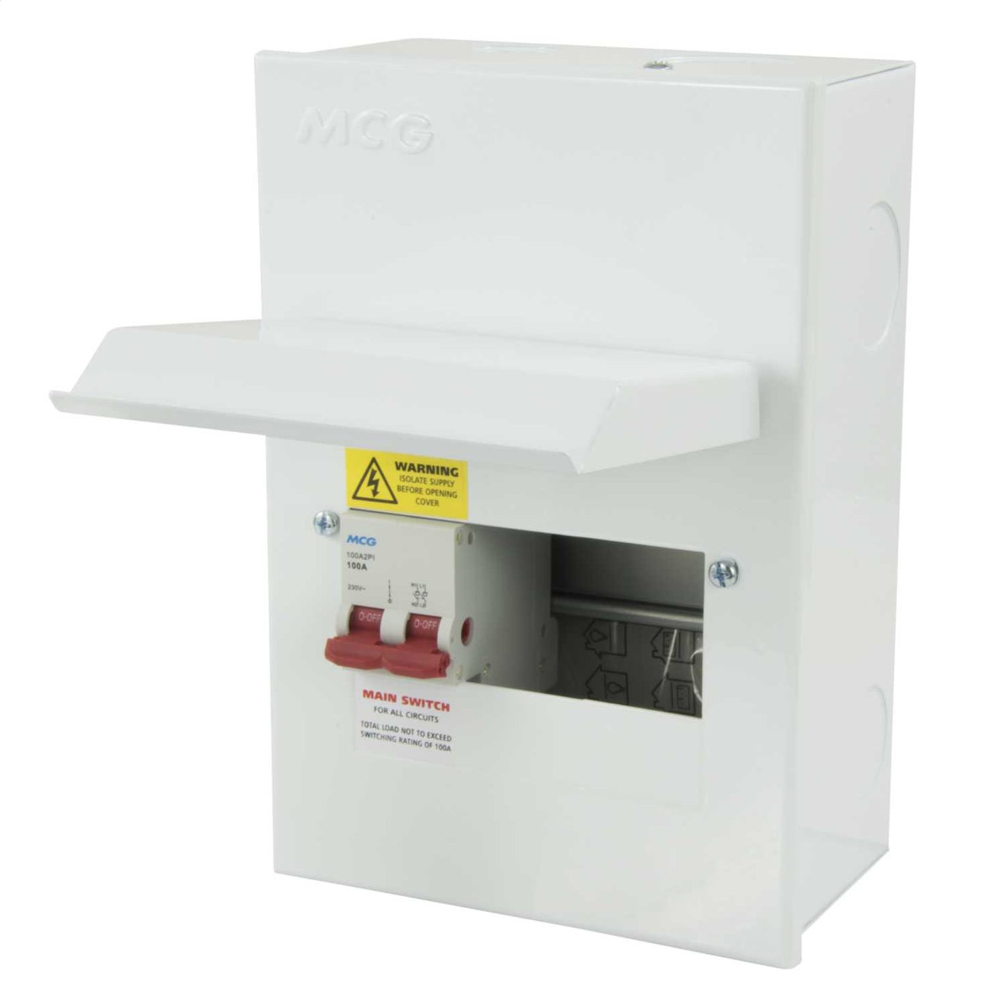 MCG 4 Way 100A Isolator Incomer Metal Clad Consumer Unit