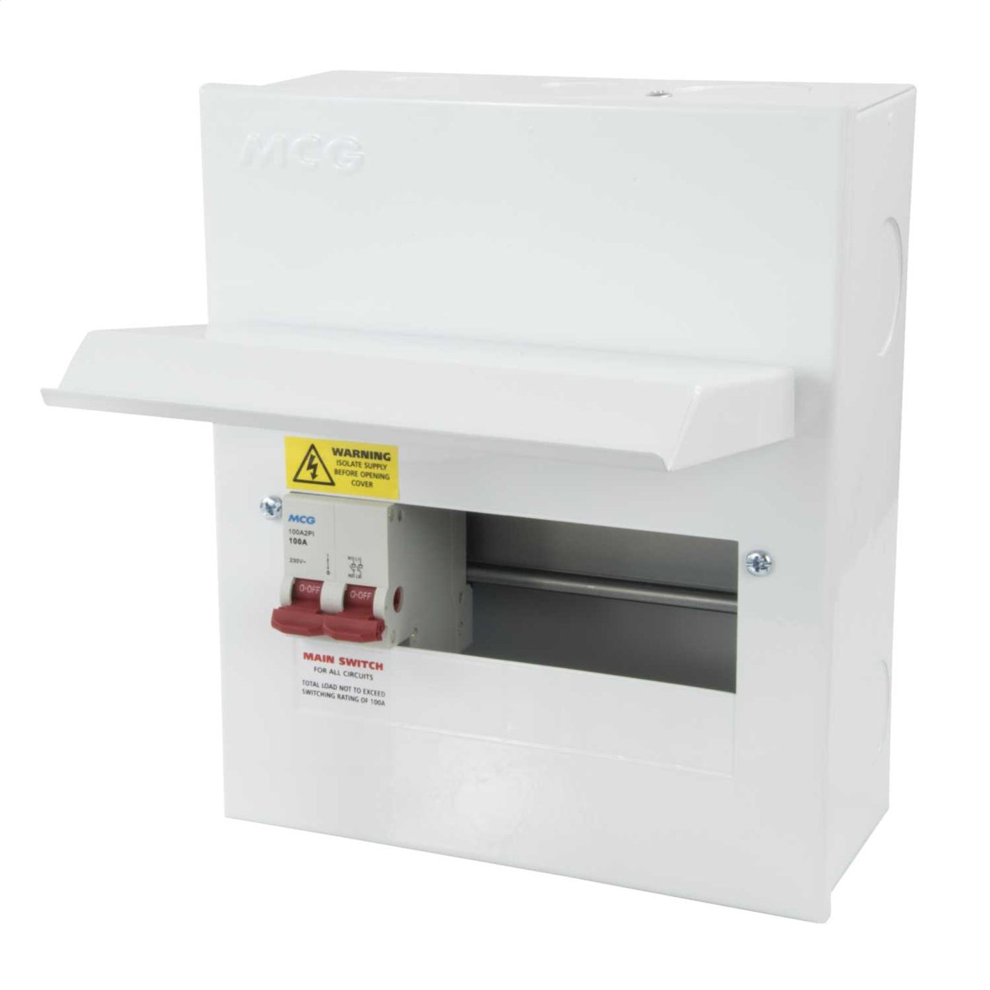 MCG 6 Way 100A Isolator Incomer Metal Clad Consumer Unit