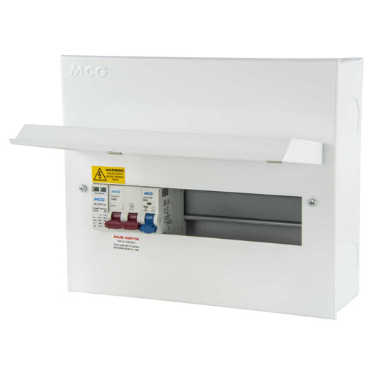 MCG 8 Way 100A Isolator Incomer Metal Clad Consumer Unit Pre-Wired SPD