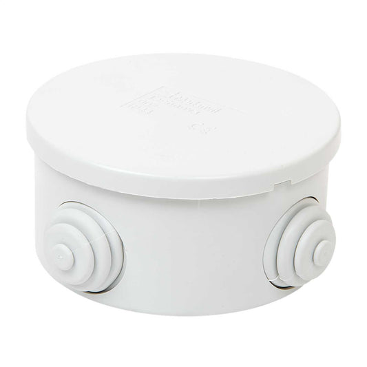 MCG Ø80 x 40mm Round Plastic Adaptable Box Grey IP44