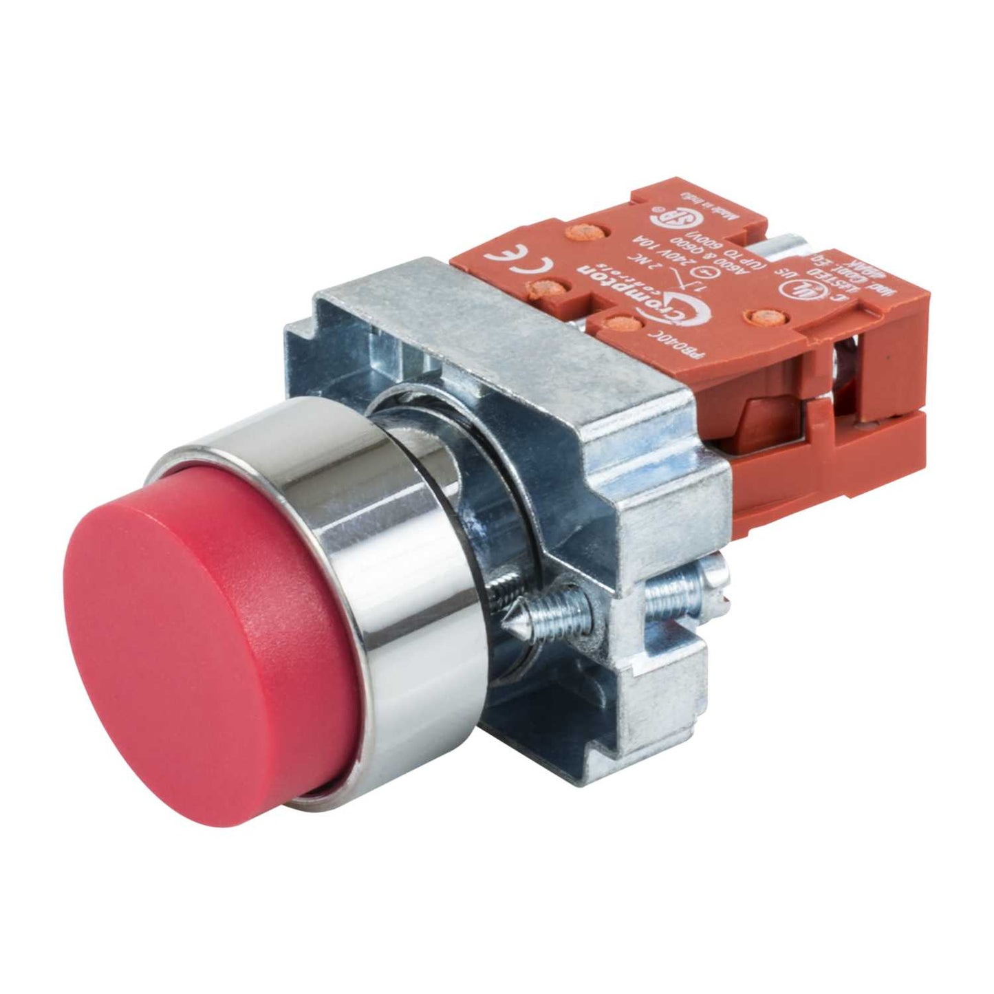 Crompton Projecting Momentary 1 NC Pushbutton Red