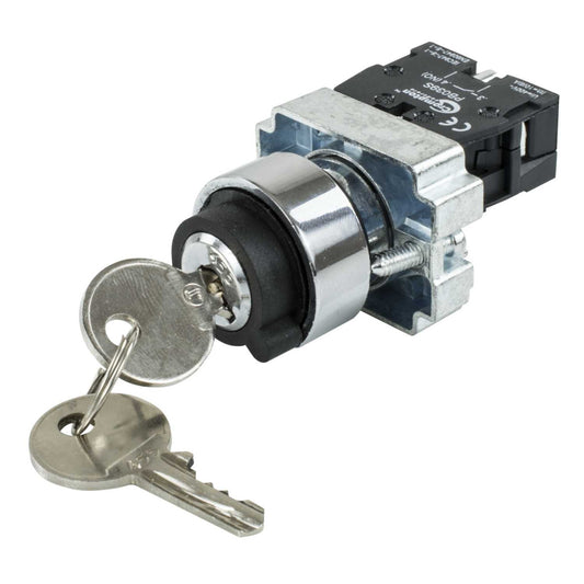 Crompton Selector Key Switch 2 Position Stay Put 1 NO Contact