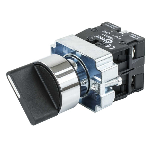 Crompton Selector Switch 3 Position Stay Put 2 NO Contacts
