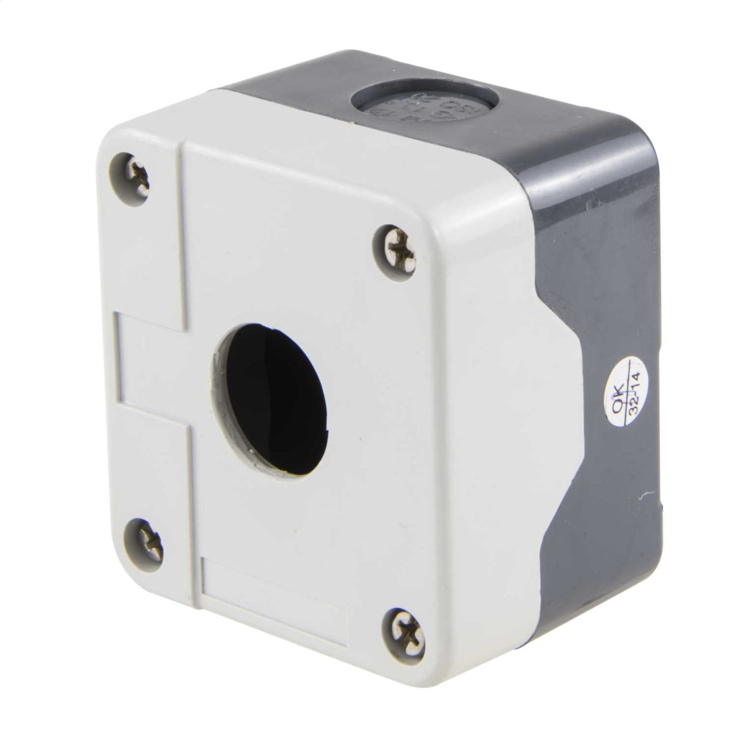 Crompton 1 Way Plastic Empty Pushbutton Station Grey IP65
