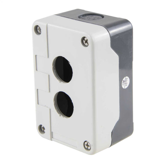 Crompton 2 Way Plastic Empty Pushbutton Station Grey IP65