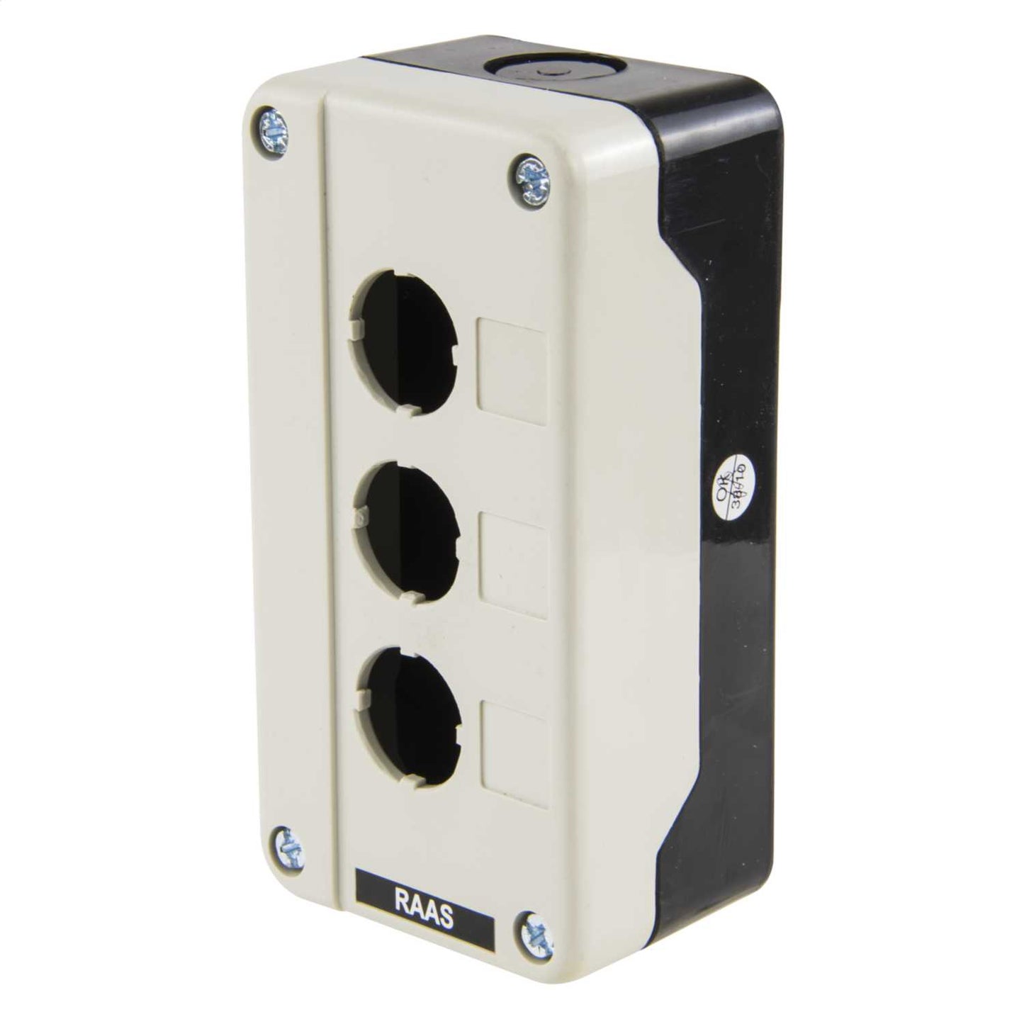 Crompton 3 Way Plastic Empty Pushbutton Station Grey IP65