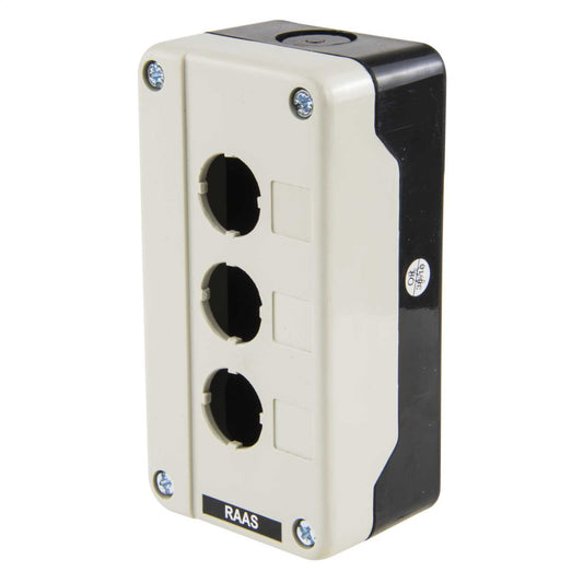 Crompton 3 Way Plastic Empty Pushbutton Station Grey IP65