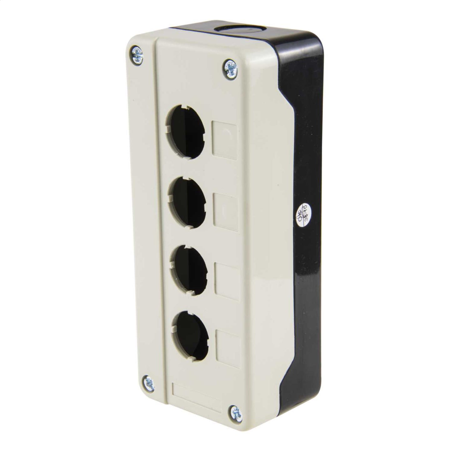 Crompton 4 Way Plastic Empty Pushbutton Station Grey IP65