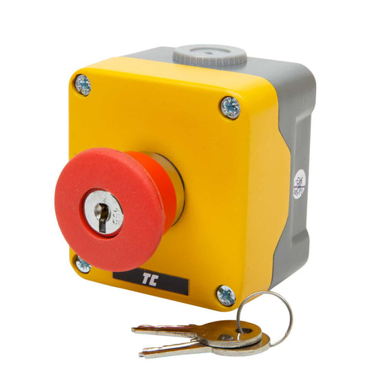 MCG Emergency Stop Key Release Pushbutton Station Metal Clad IP65