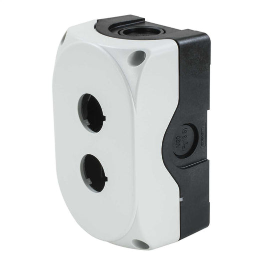 MCG 2 Way Plastic Empty Pushbutton Station Grey IP65