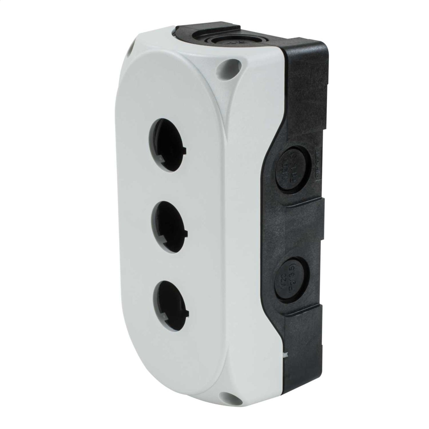 MCG 3 Way Plastic Empty Pushbutton Station Grey IP65