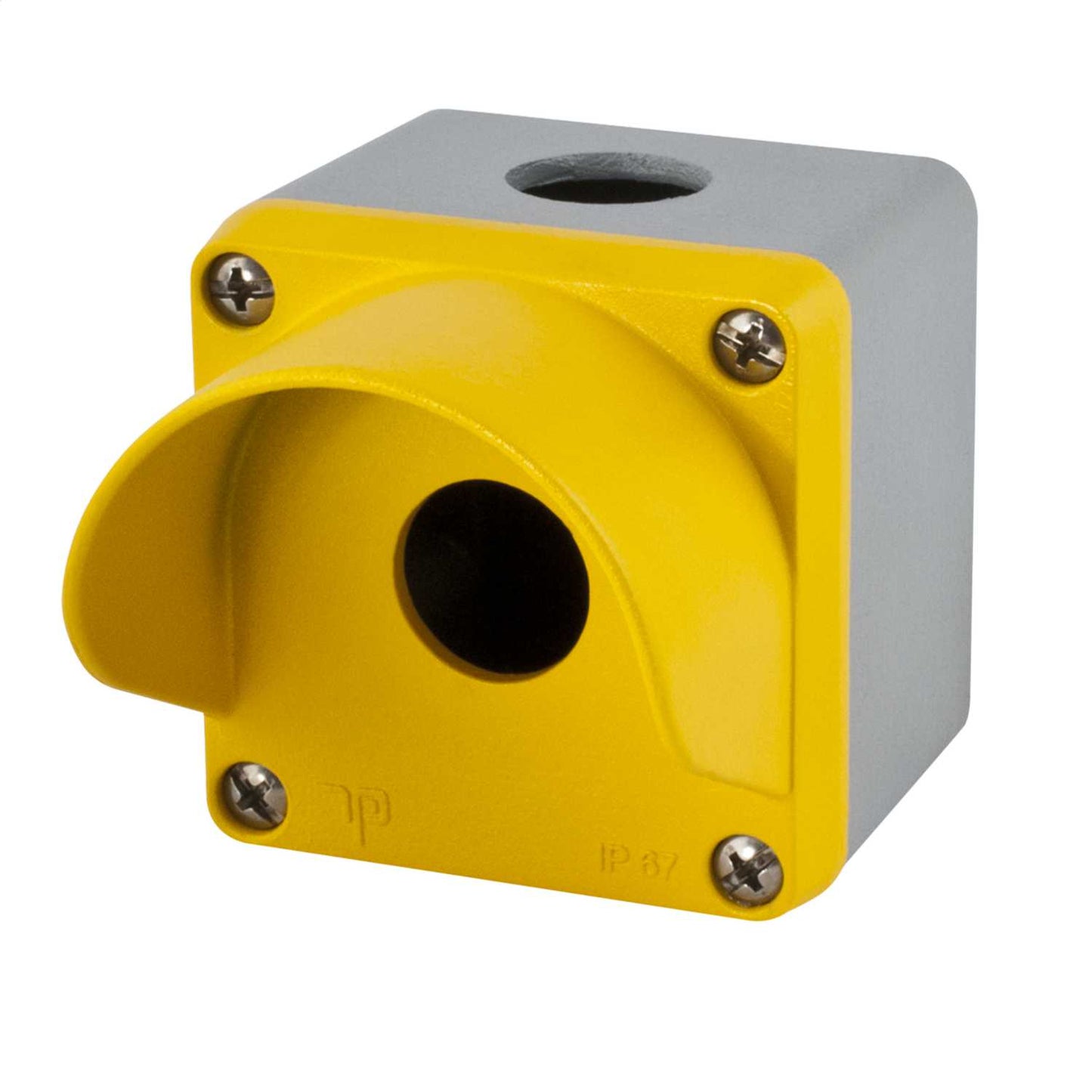 MCG 1 Way Die-Cast Empty Pushbutton Station Yellow / Grey IP65