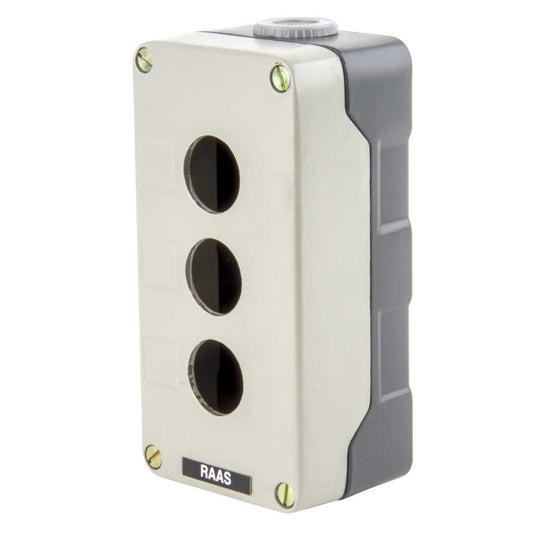 MCG 3 Way Die-Cast Empty Pushbutton Station Grey IP65