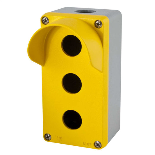 MCG 3 Way Die-Cast Empty Pushbutton Station Yellow / Grey IP65