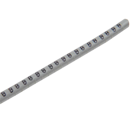 MCG Cable Marker Strip 8 Black on Grey 2.2 to 5mm (500 Per Reel)