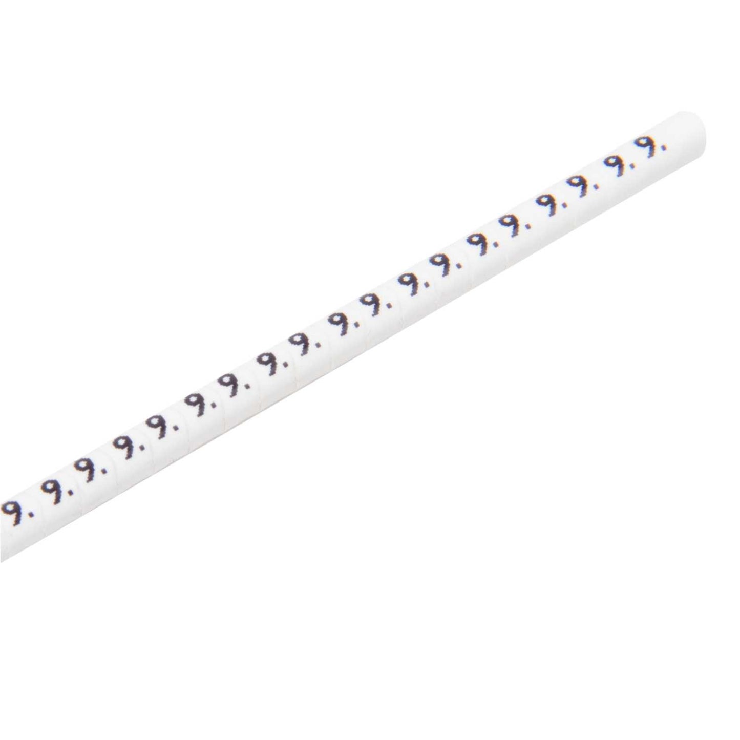 MCG Cable Marker Strip 9 Black on White 2.2 to 5mm (500 Per Reel)