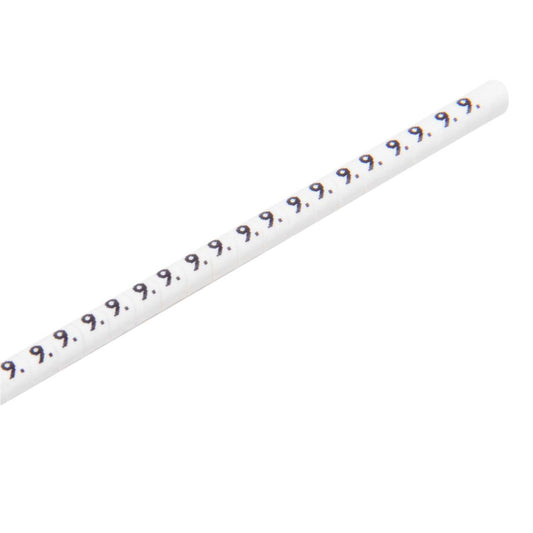 MCG Cable Marker Strip 9 Black on White 2.2 to 5mm (500 Per Reel)