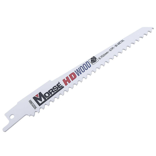 Morse 152mm HD Wood 6TPI Reciprocating Blade (Pack of 5)