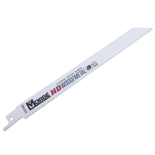 Morse 203mm HD Wood/Metal 10/14TPI Reciprocating Blade (Pack of 5)