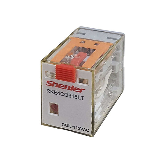 Shenler 14 Pin 115V AC 5A 4 Pole Miniature Changeover Plug In Relay