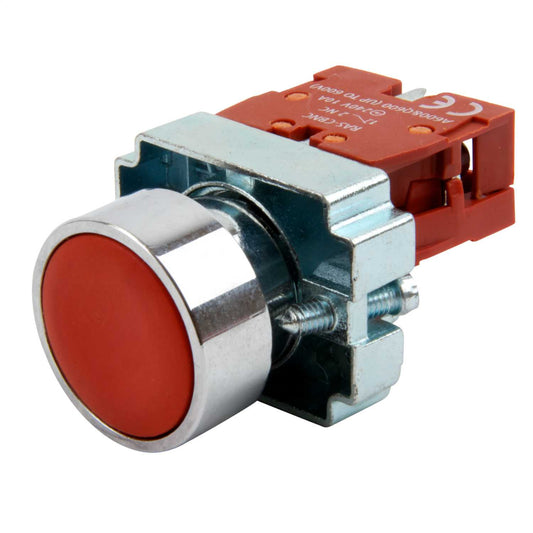MCG Flush Momentary 1 NC Pushbutton Red