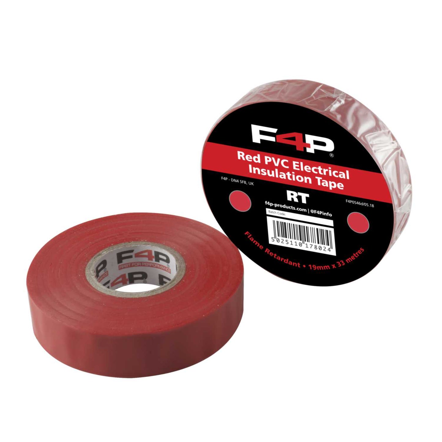 F4P 19mm x 33m PVC Insulation Tape Red