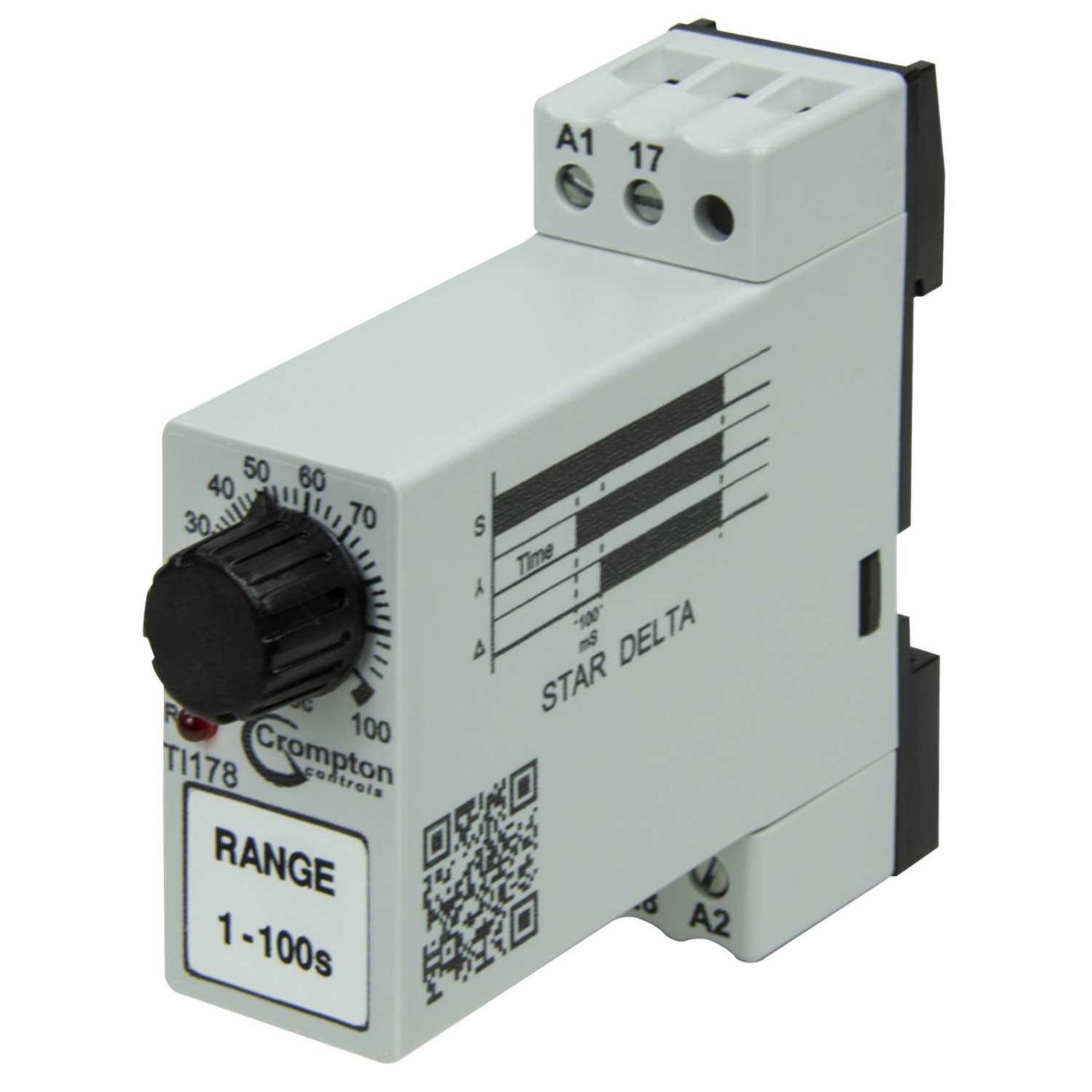 Crompton Star Delta 400V AC / DC Single Voltage DIN Rail Timer